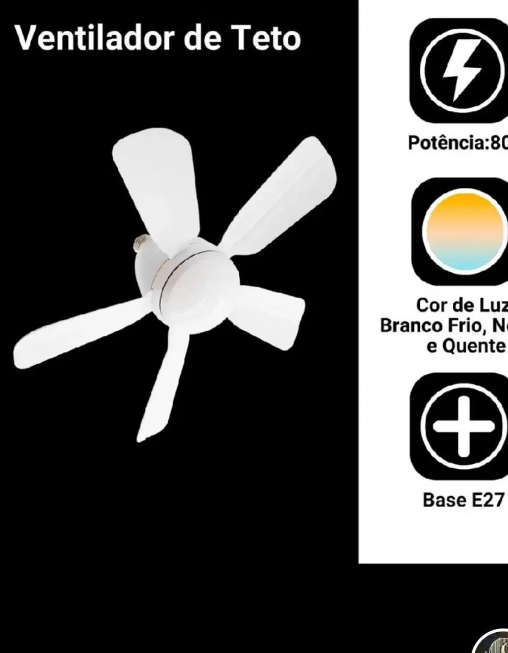 Ventilador de teto  - Foto 3