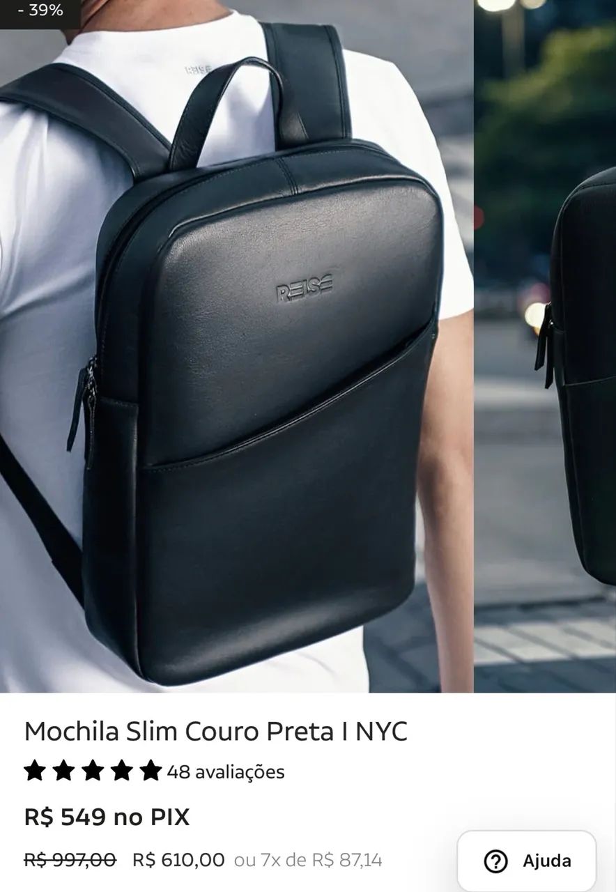 Mochila  Reise em couro legítimo! - Foto 4