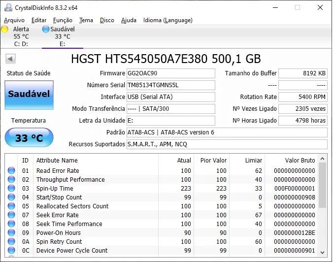 HD HGST 500GB Notebook 5400RPM SATA II 3Gbs 2.5" Slim - Foto 3