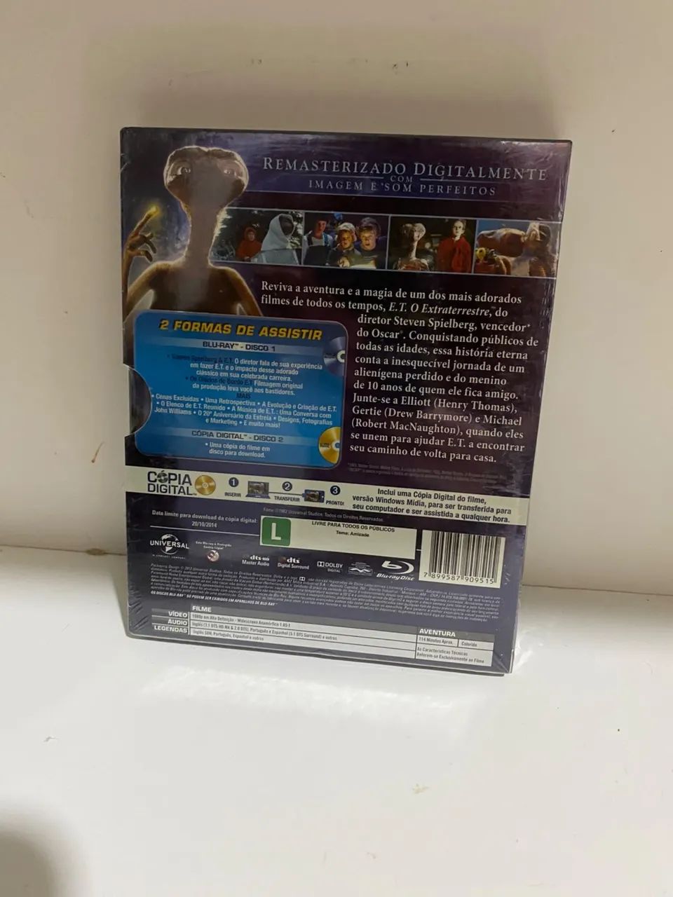 Blu-ray e cópia digital de E.T. O Extraterrestre - Edição de Aniversário. Lacrado - Foto 2