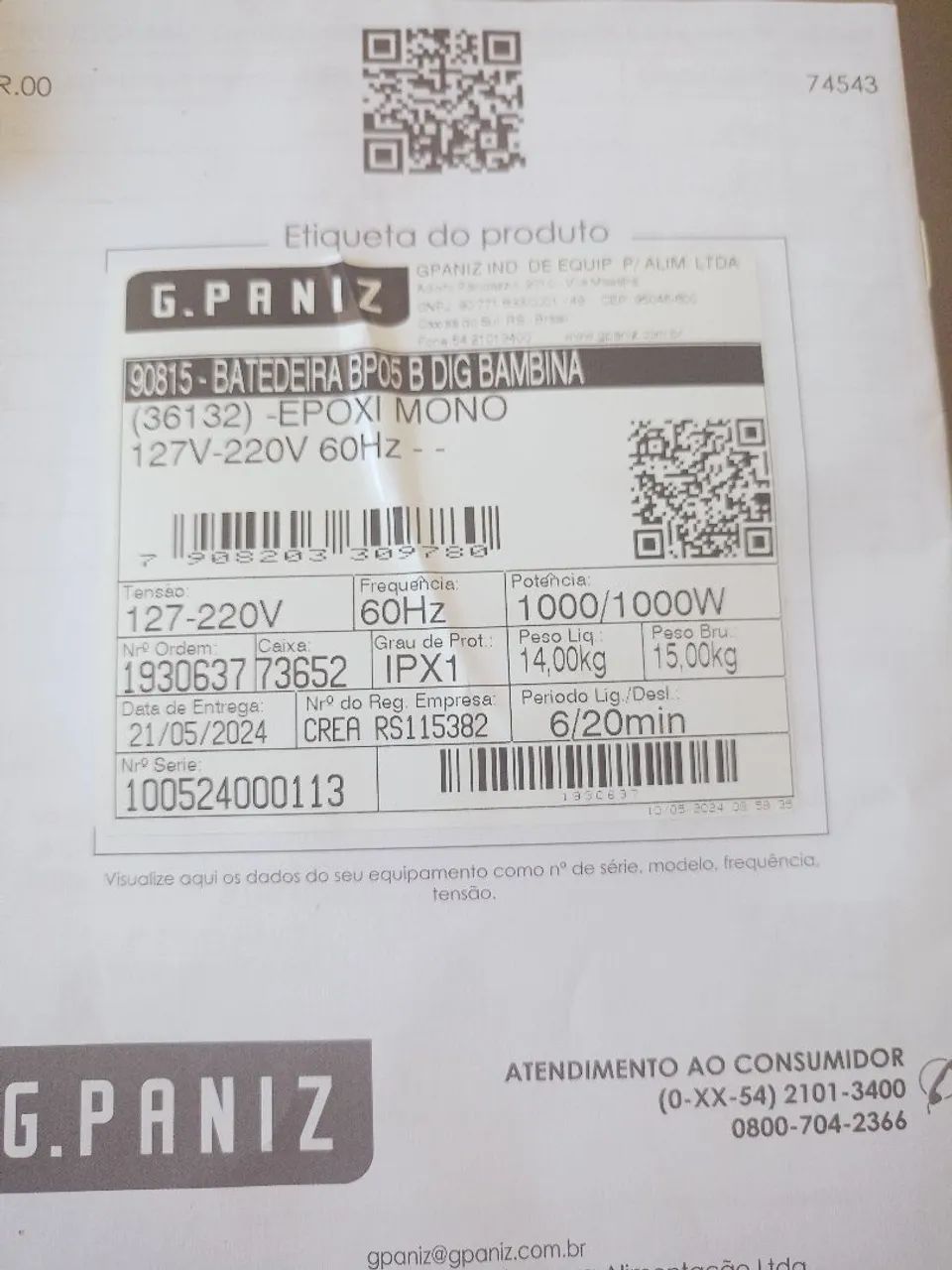 Batedeira planetária G.Paniz profissional  - Foto 2