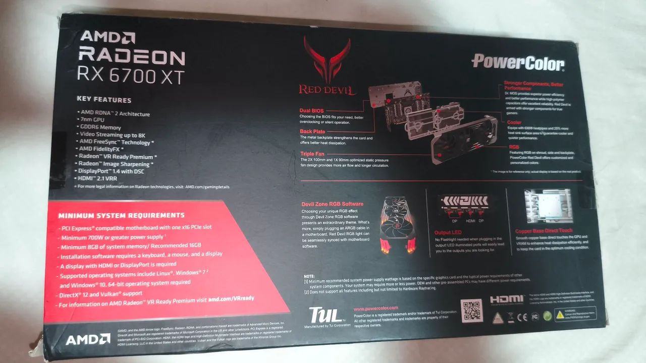Placa de vídeo rx 6700xt red Devil  - Foto 5