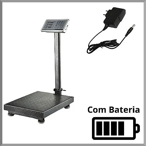 Balança eletrônica com mastro e bateria para negócios até 200kg nova - Foto 2
