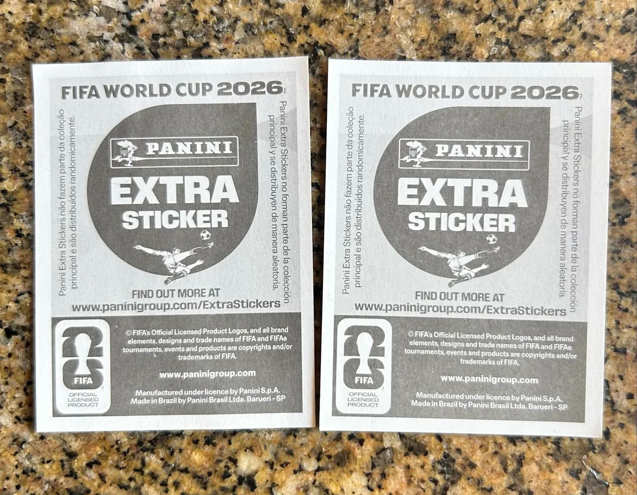 Figurinhas Extra Sticker Panini Copa do Mundo 2026 - Vinícius Júnior e Mohamed Salah - Foto 2