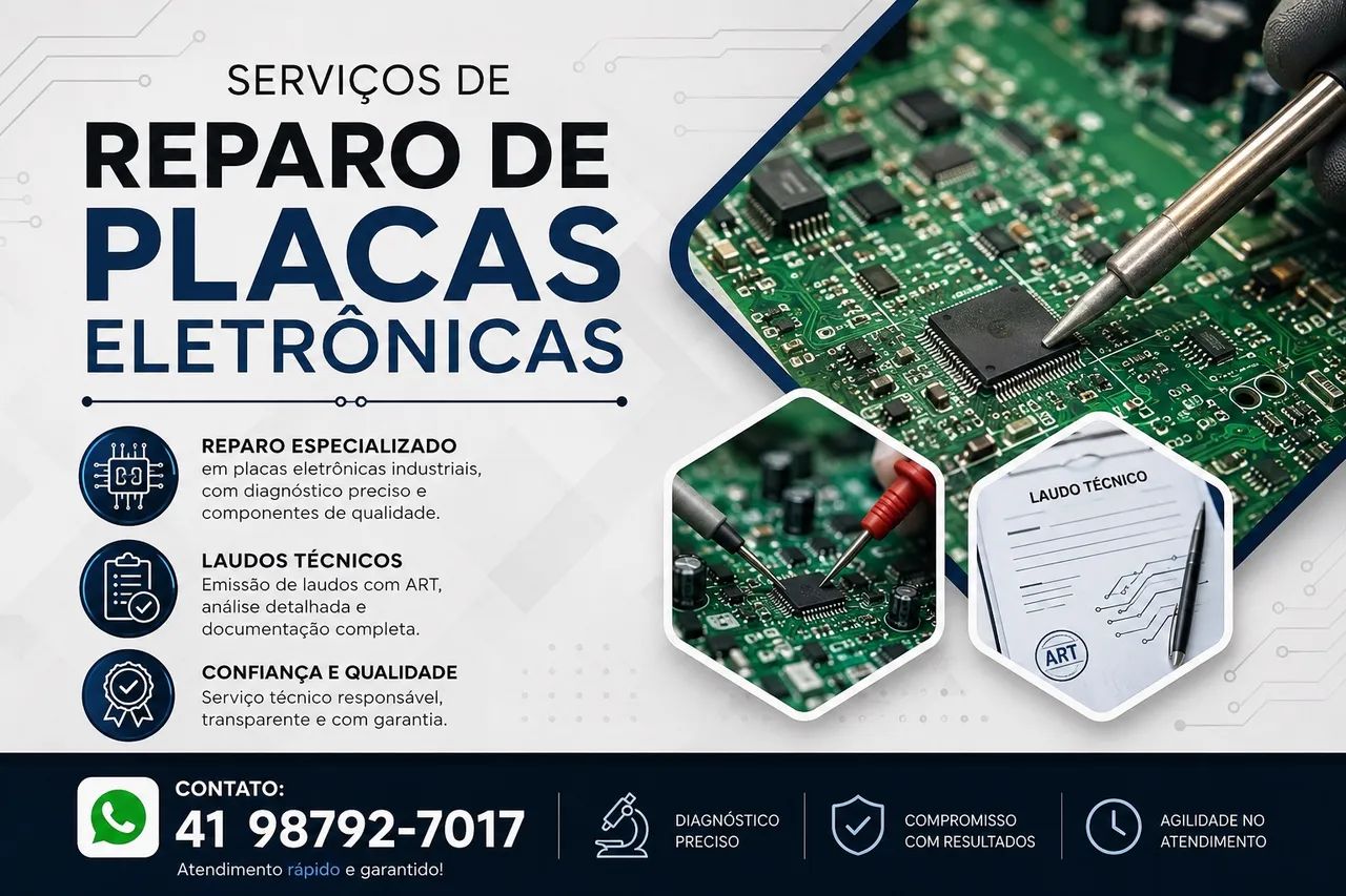 ? REPARO DE PLACAS ELETRÔNICAS E LAUDOS TÉCNICOS