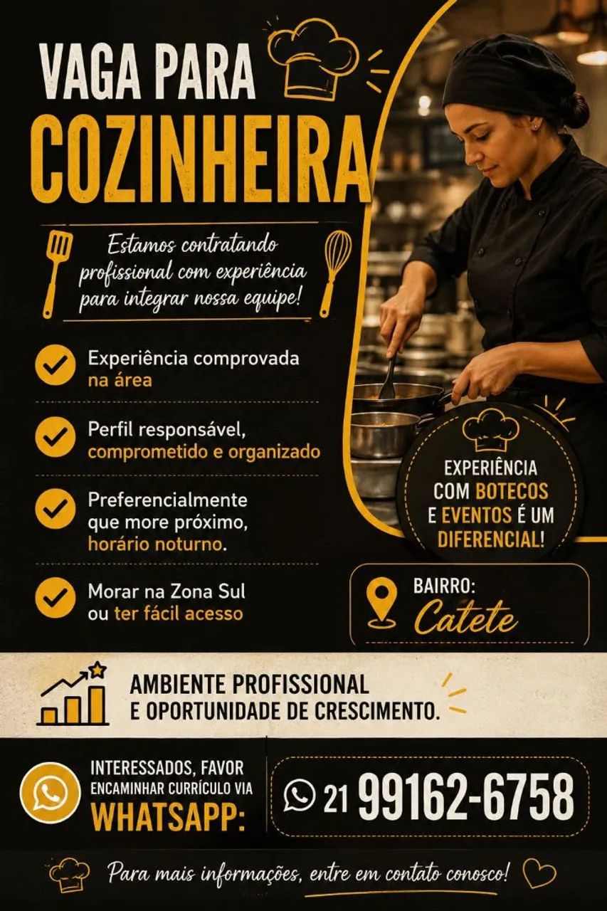 Vagas para Cozinheira  - Foto 2