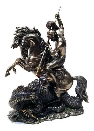 Estátua São Jorge e Dragão Veronese WU-115 - Foto 3