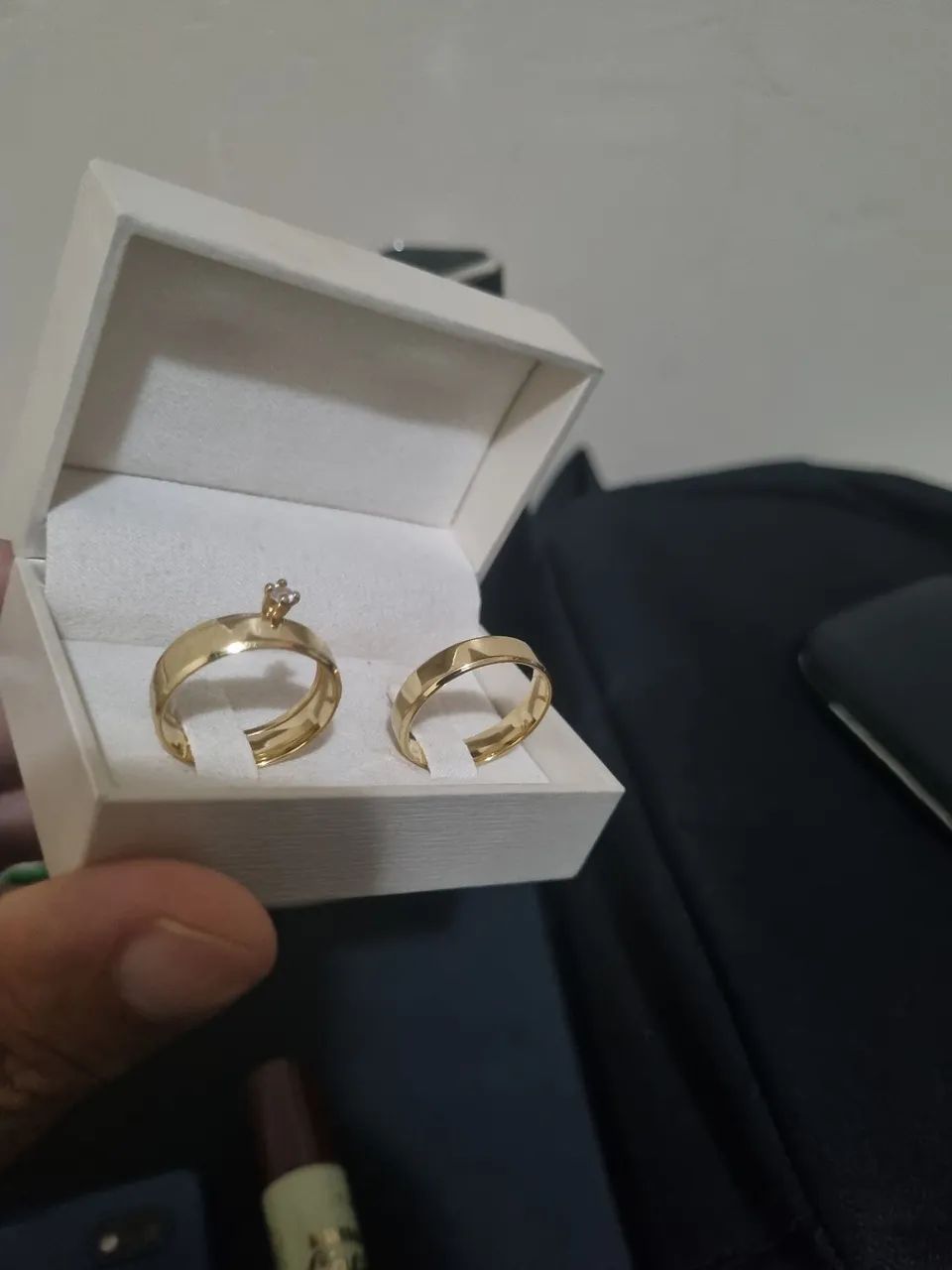 Aliança banhada a ouro  - Foto 2