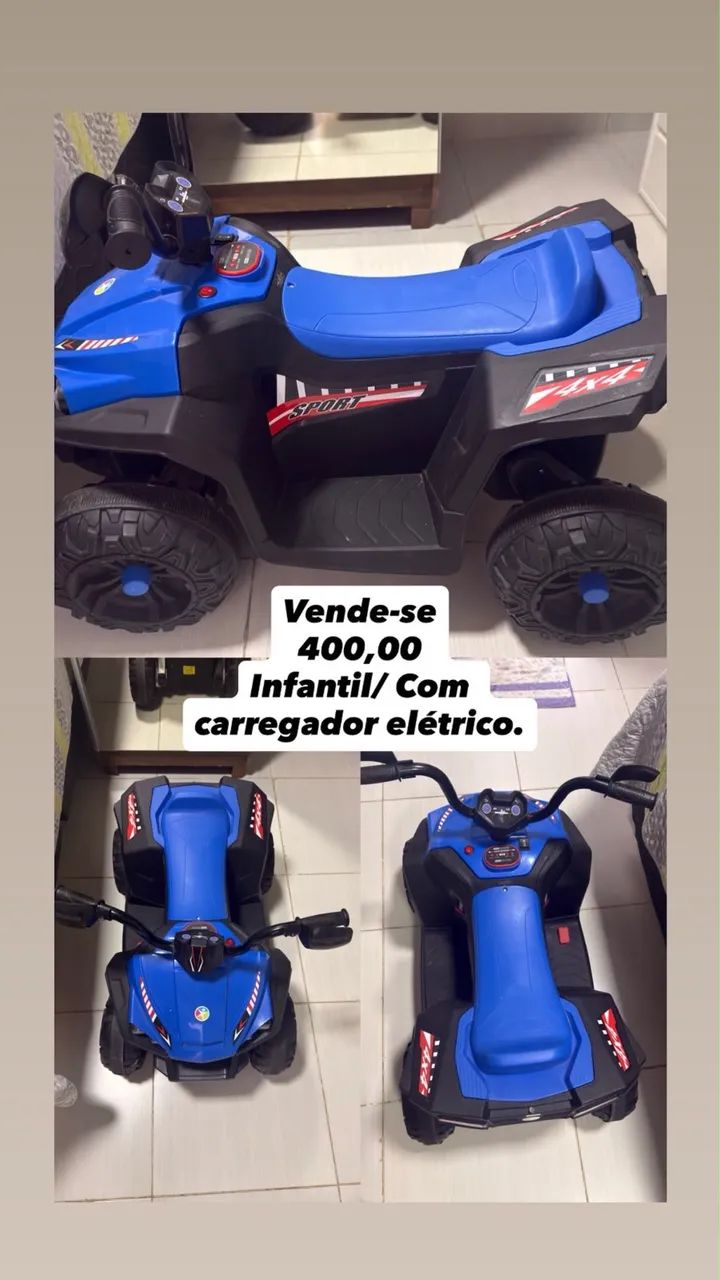 Carro elétrico infantil com carregador 