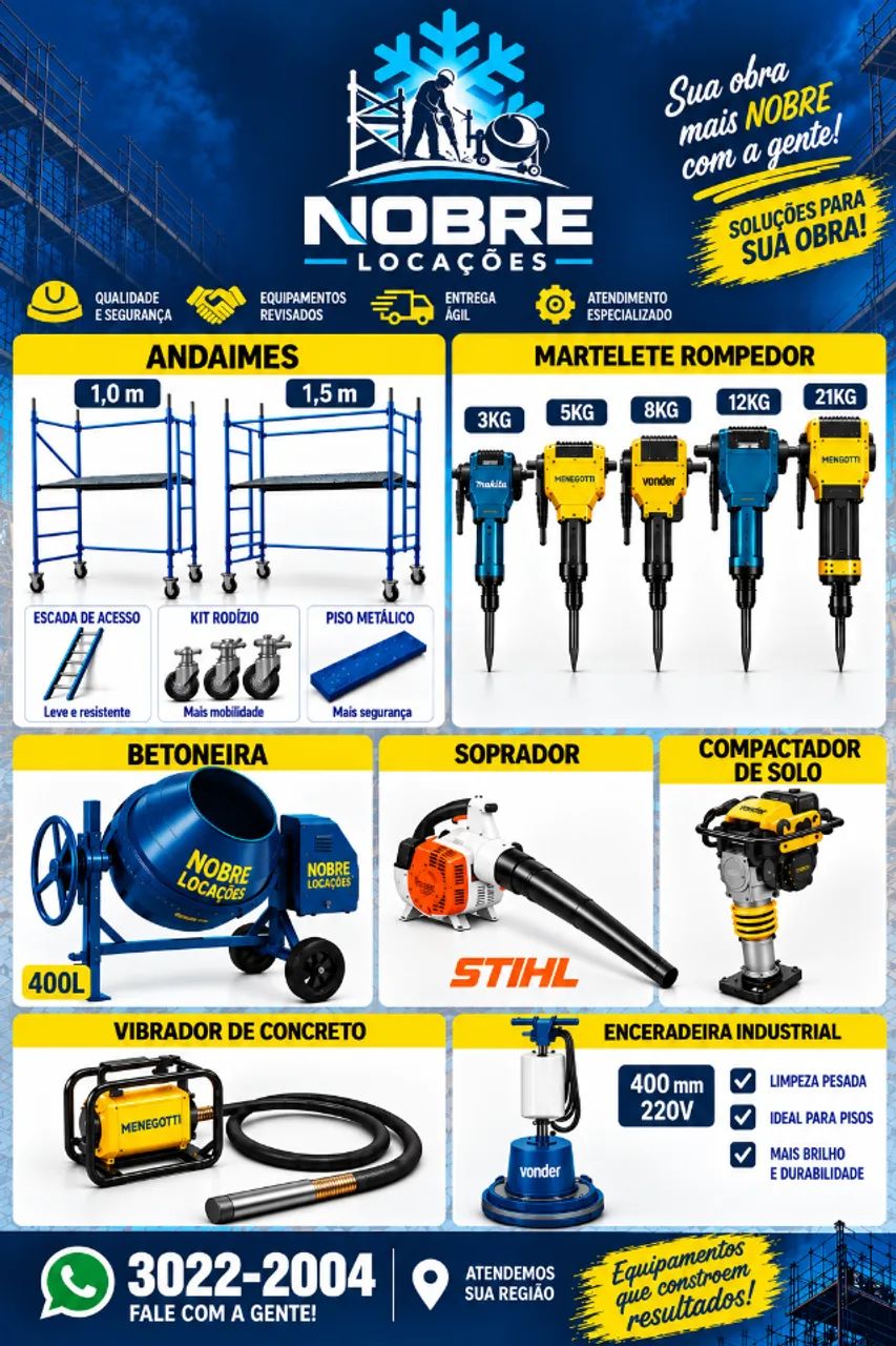 EQUIPAMENTOS PARA OBRA