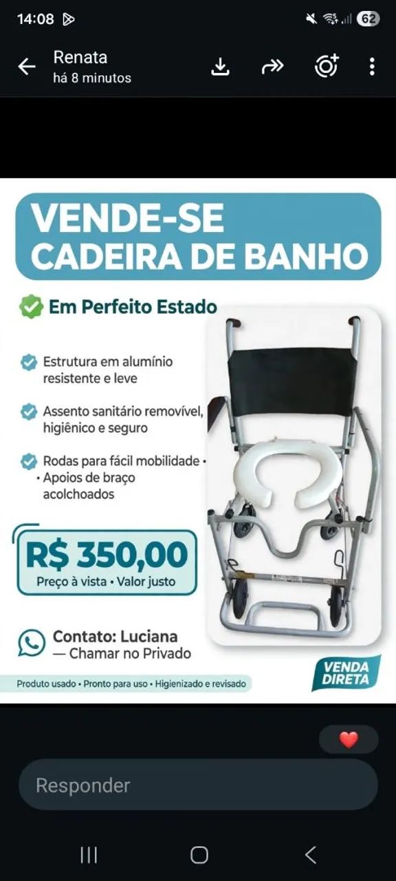Cadeira de banho 