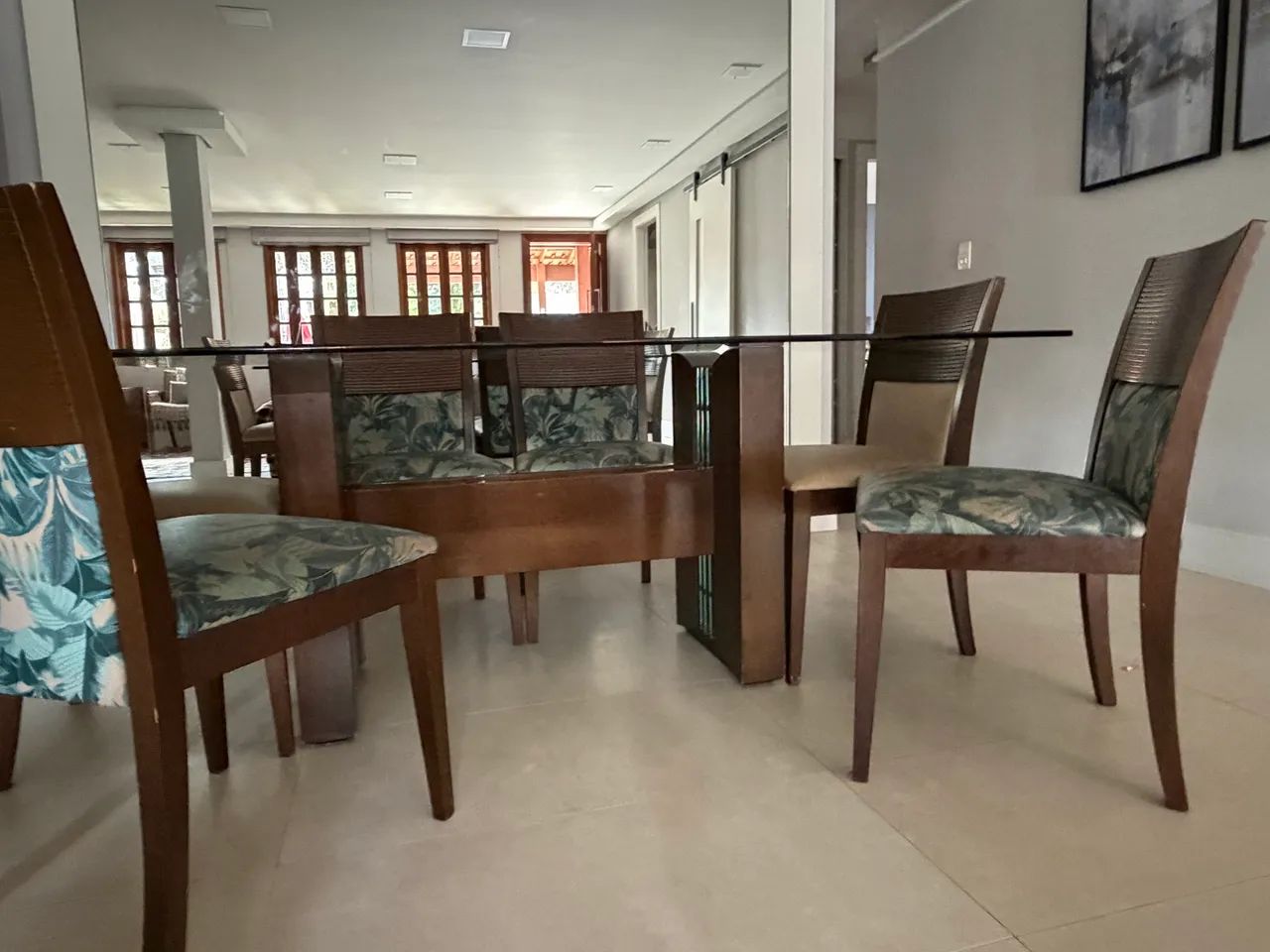 Mesa SIER com 6 cadeiras, Tampo de Vidro - Foto 5