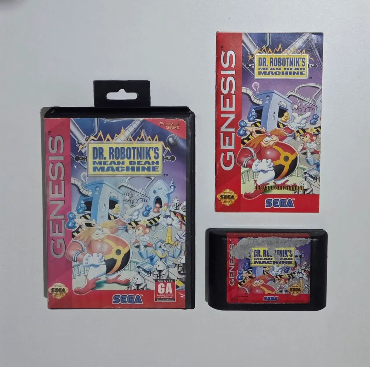 Jogo Dr. Robotnik's Mean Bean Machine original para Mega Drive