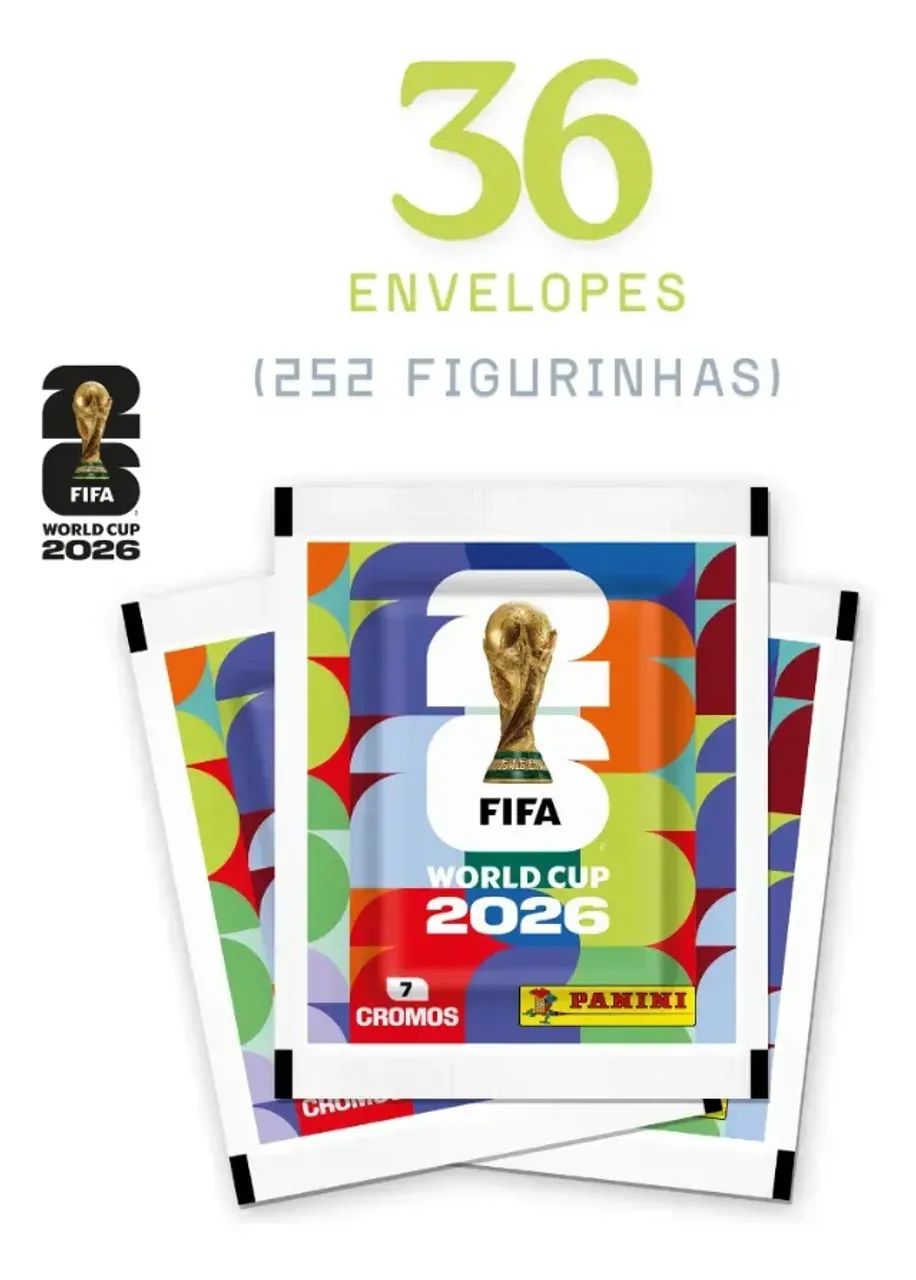 Kit c/ 36 Pacotes (252 figurinhas) Copa Do Mundo 2026 Panini
