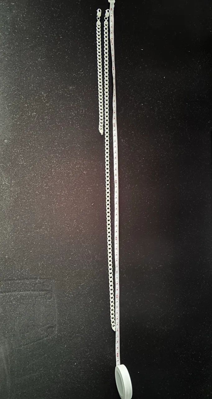 Correntinha e pulseira de prata (925) - Foto 3