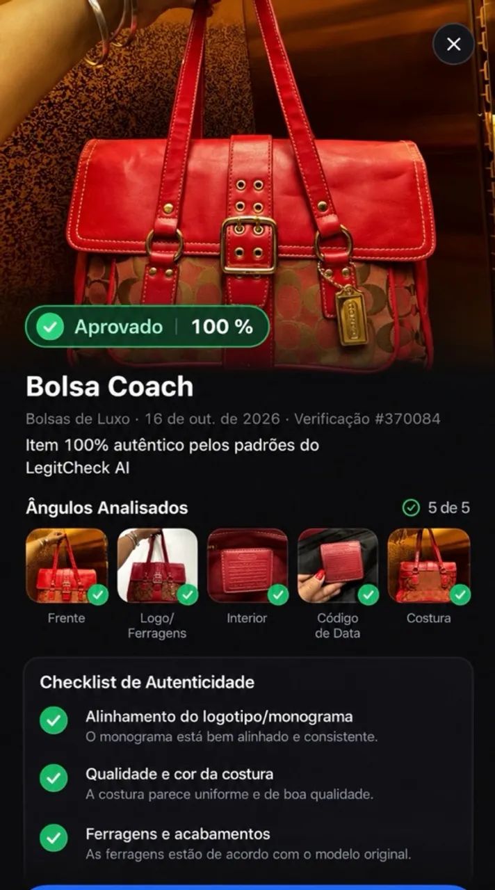 Coach original com código de veracidade  - Foto 5