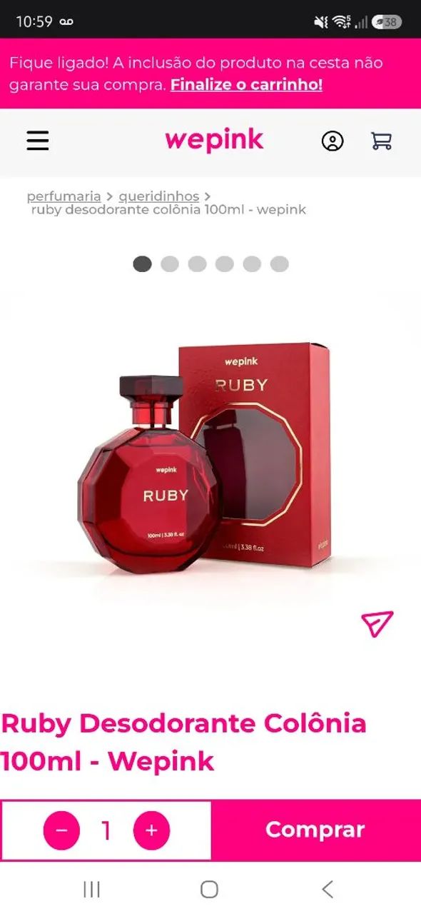 Perfume Ruby Wepink Novo