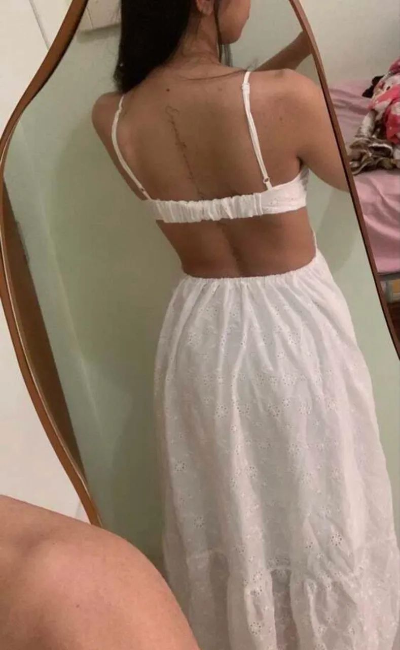 Vestido branco bordado longo  - Foto 2