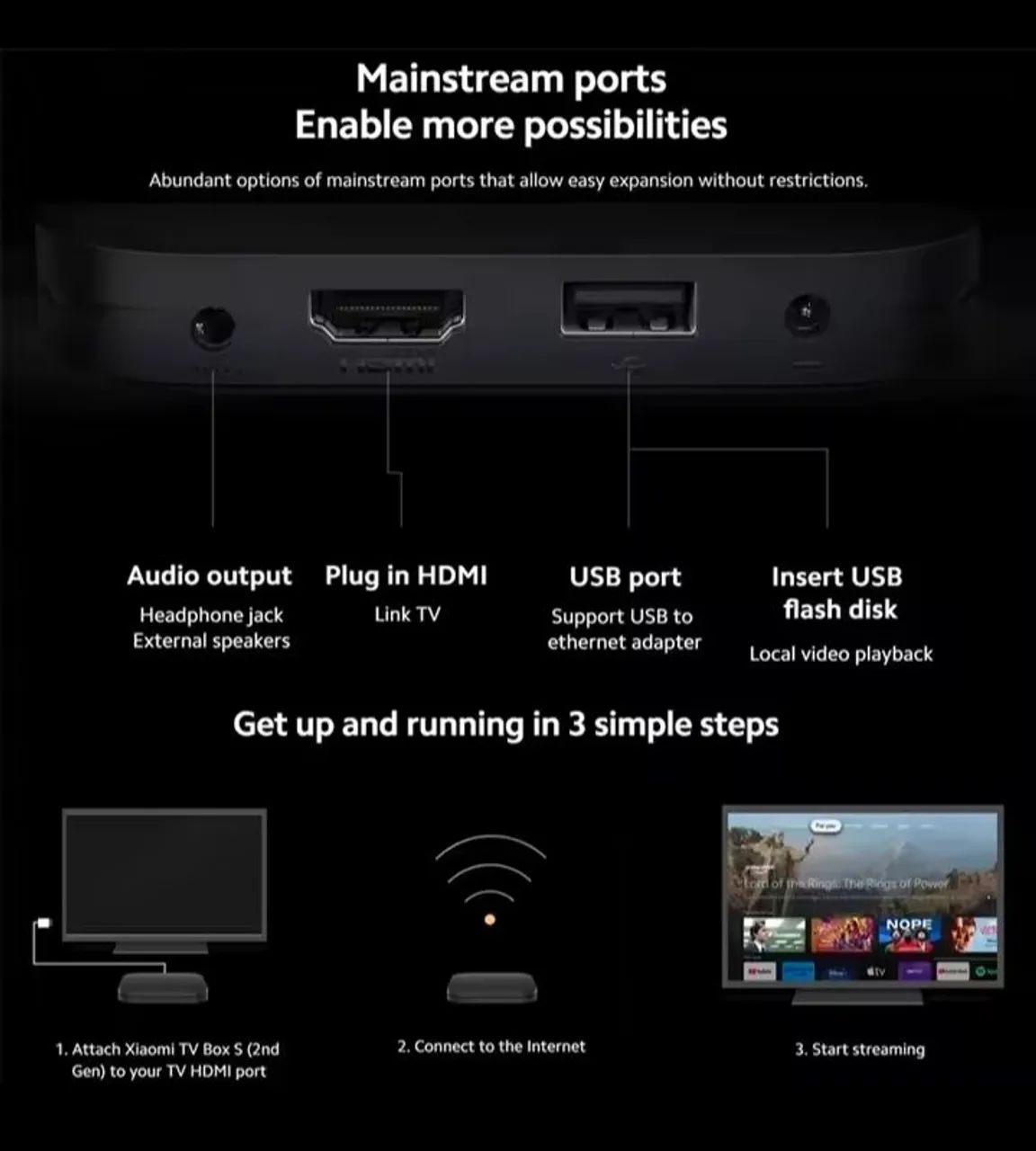 Xiaomi tv box s 2a geração 4k ultra hd - Foto 4