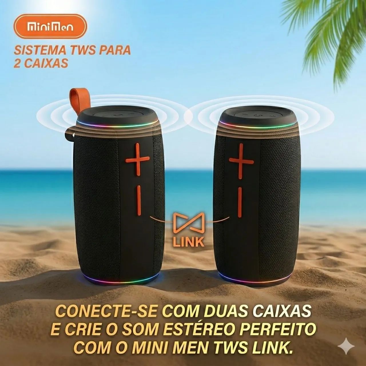 Caixa de som Bluetooth 40w Super Bass - Foto 4
