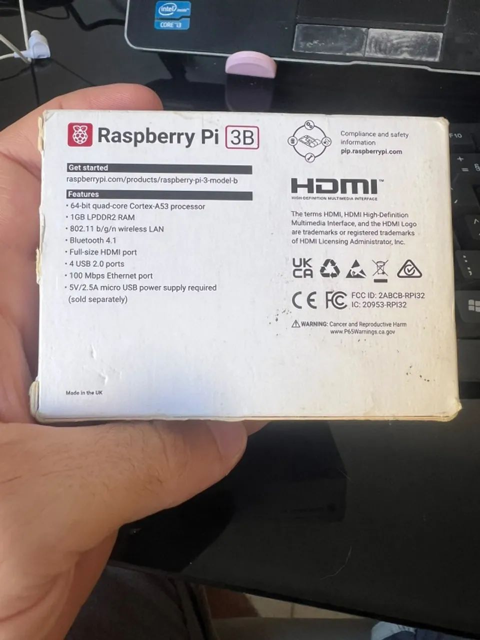 Raspberry Pi 3B com Case, Fonte 5V e Caixa Original - Foto 2