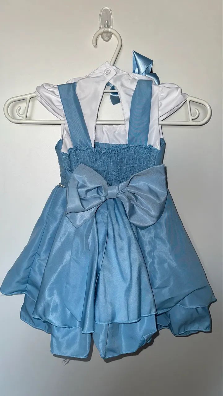 Vestido Alice no País das Maravilhas (inclui laço) - Foto 3