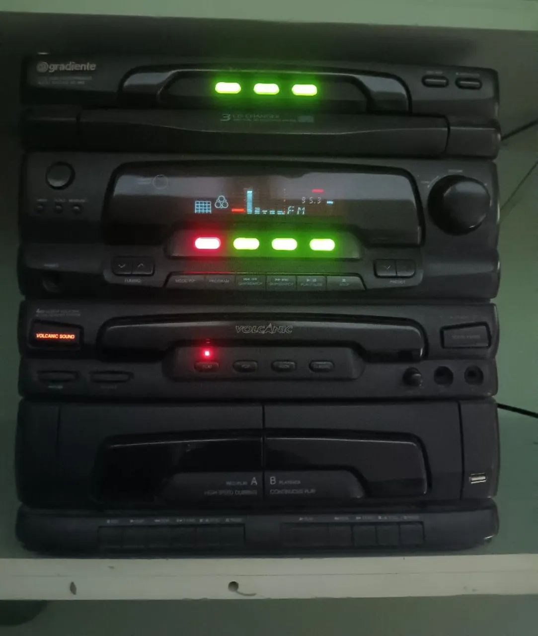 Som gradiente potência receiver 