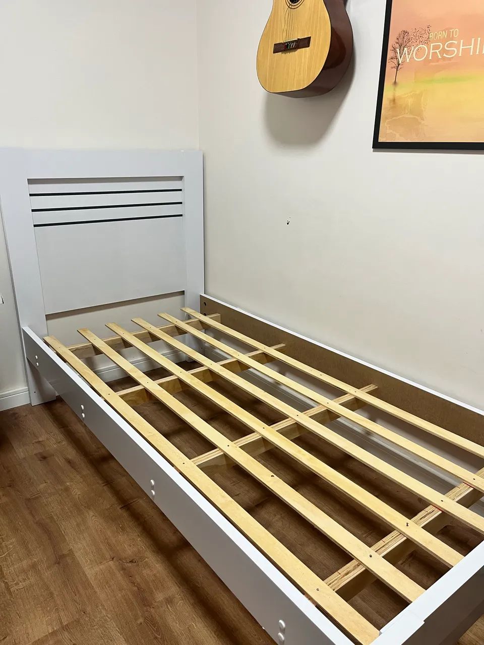 Cama de Solteiro em MDF Branca | Ótimo Estado - Foto 5