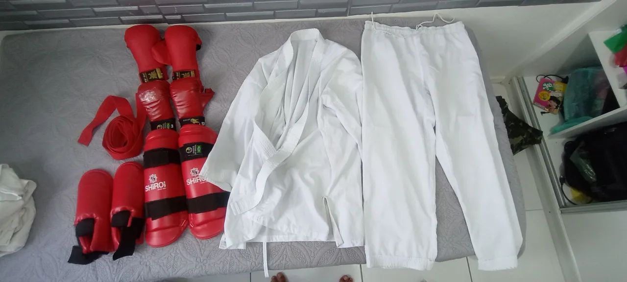 Kit Competição Kimono e material de proteção 