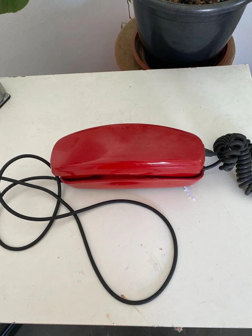 Telefone vermelho antigo  - Foto 3