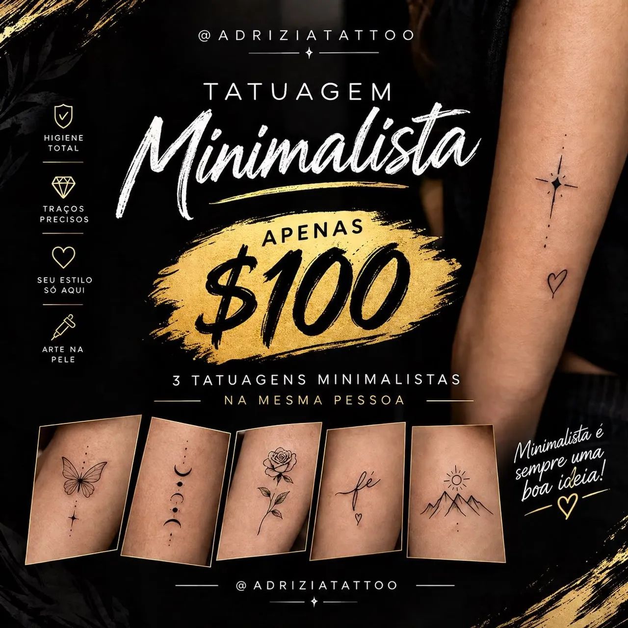 TRÊS MINIMALISTAS POR $100 REAIS 