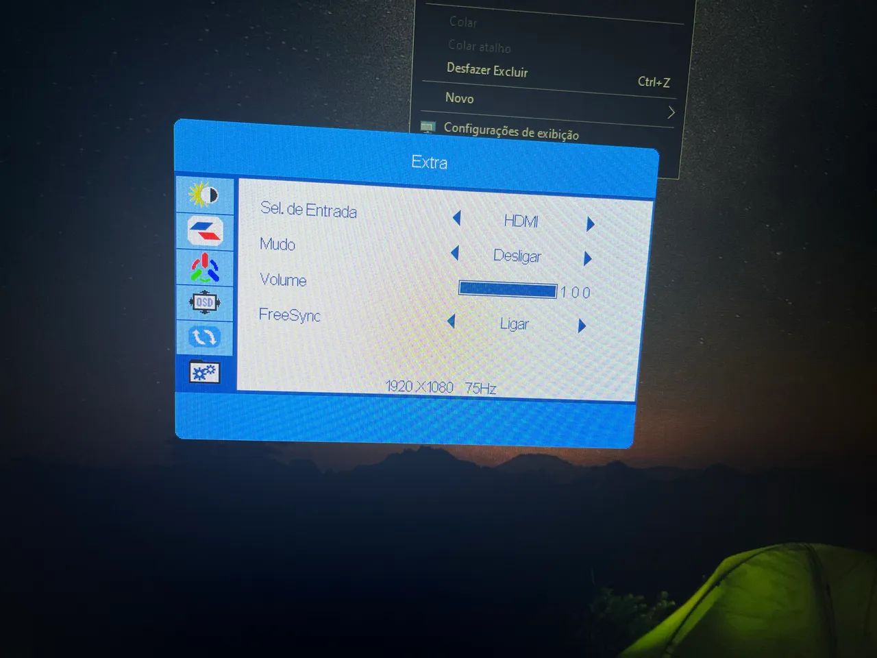 Monitor Gamer, 75hz 24 polegadas, full hd - Foto 2