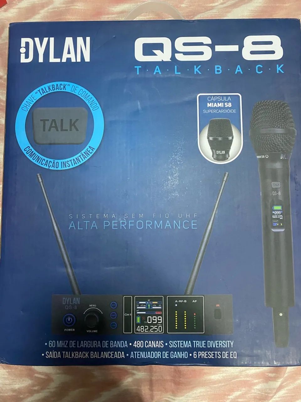 Microfone dylan QS8 super novo 