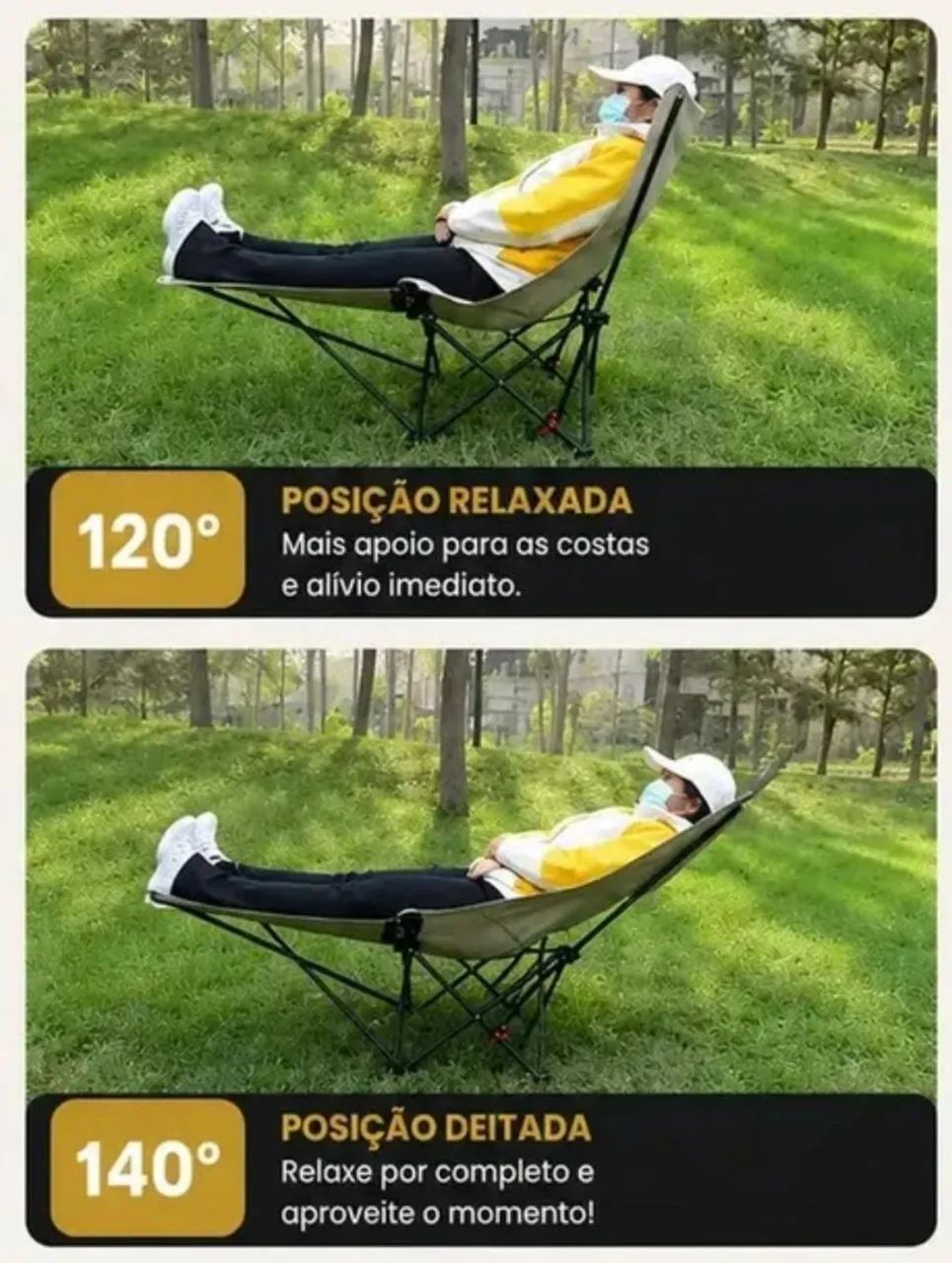 Cadeira camping pescaria descanso - Foto 5