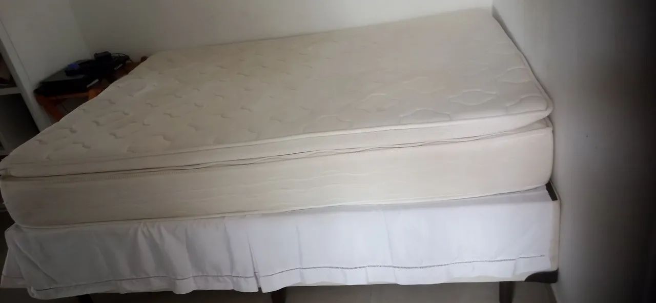 Cama porto molas ensacadas de bom uso pé de madeira com base - Foto 2