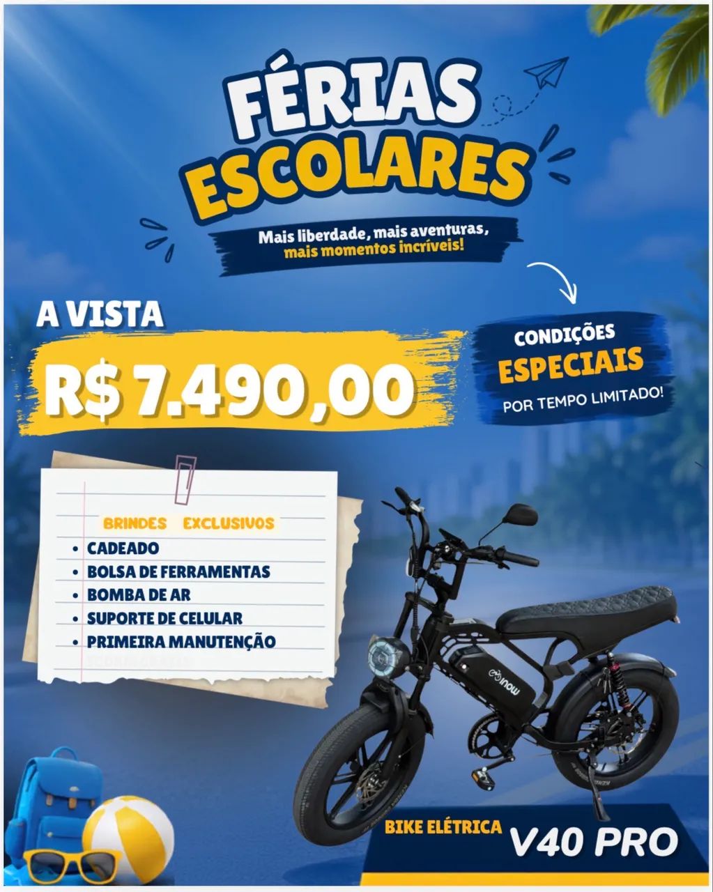 Bicicleta Elétrica V40 Pro Inow  - Foto 4