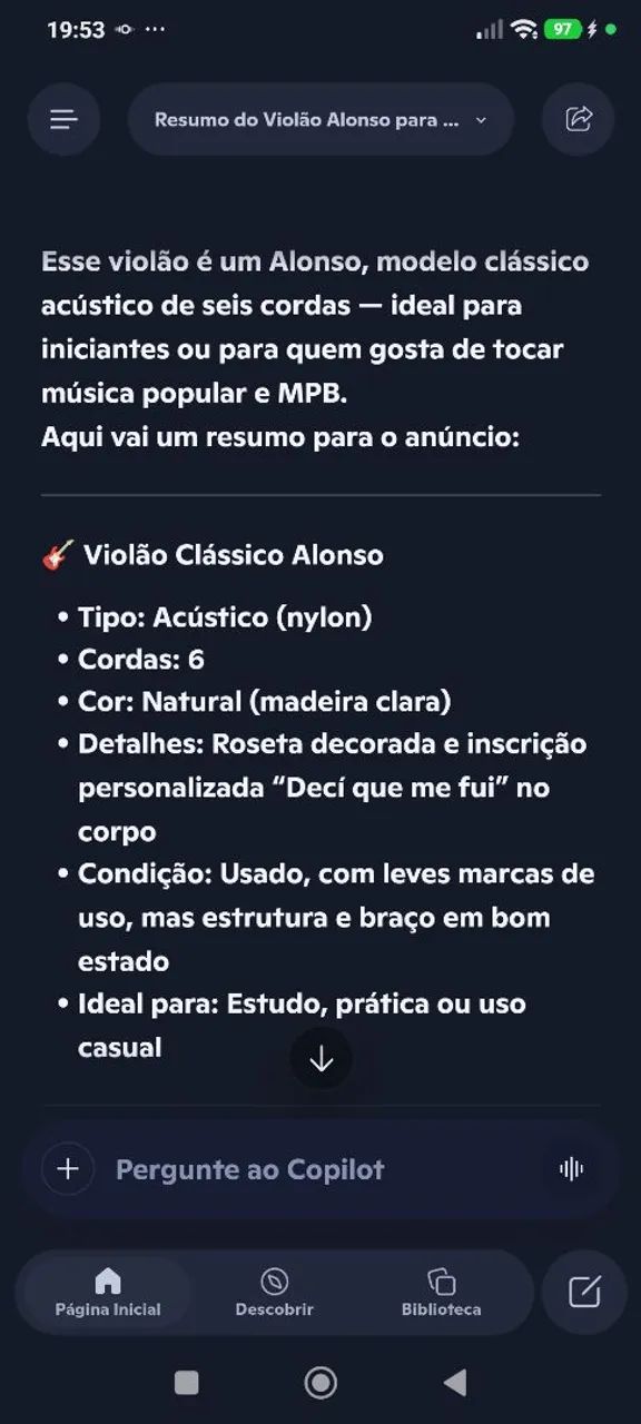 Vendo violão marca Alonso Clássico 