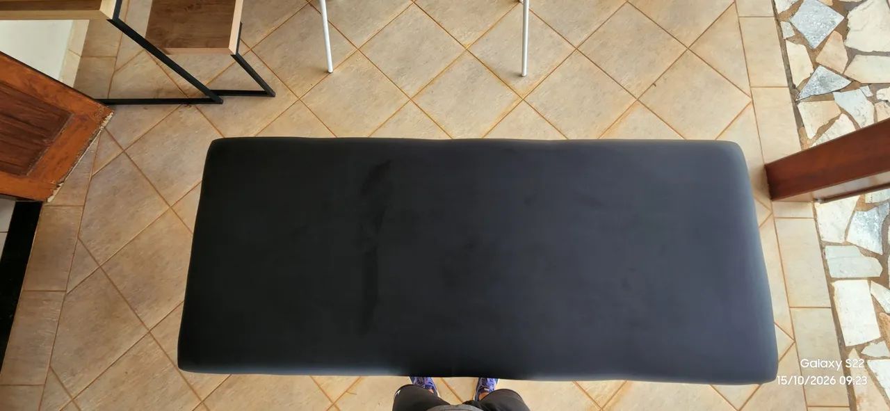 Maca fixa em MDF com estofado preto - Foto 5