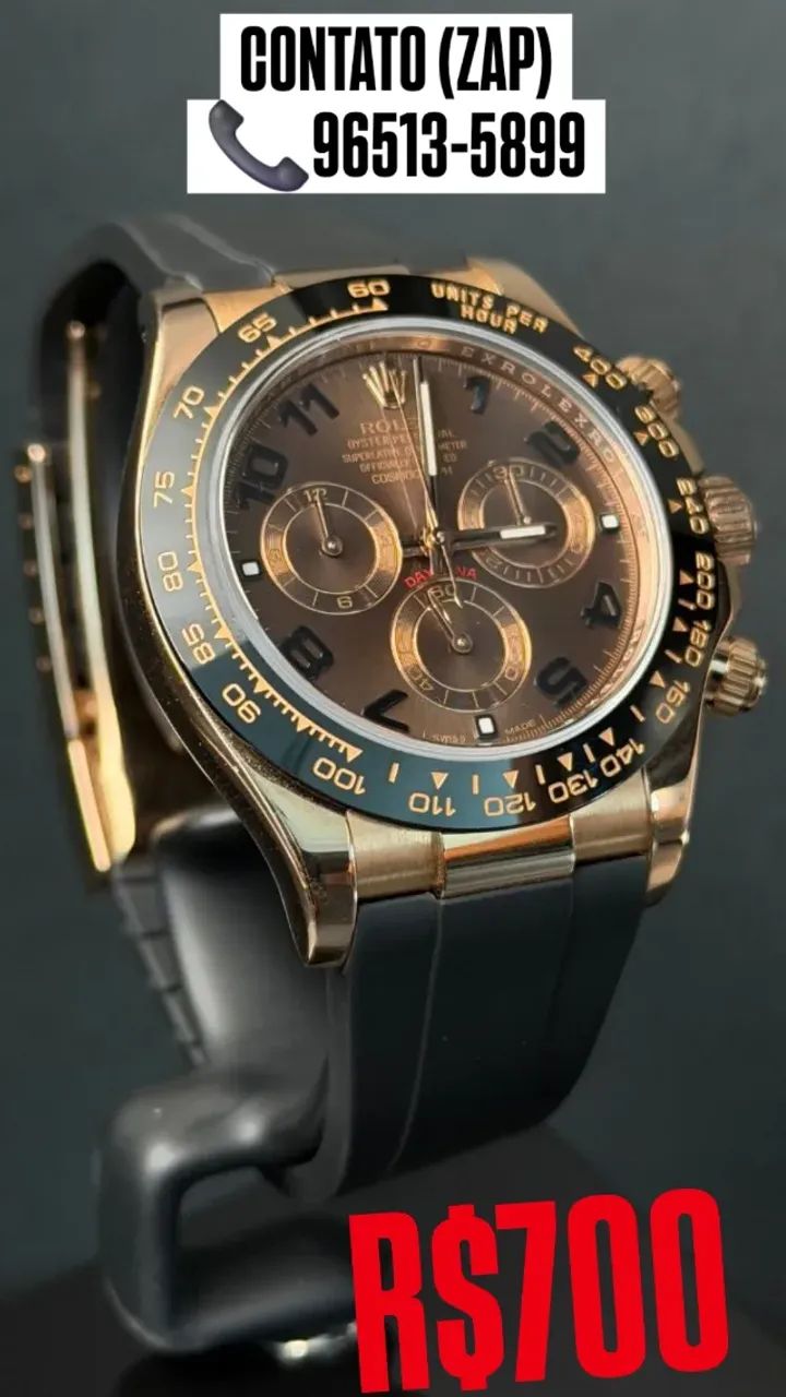 Relógio ROLEX DAYTONA COSMOGRAPH AUTOMÁTICO - MARROM CHOCOLATE  - Foto 3