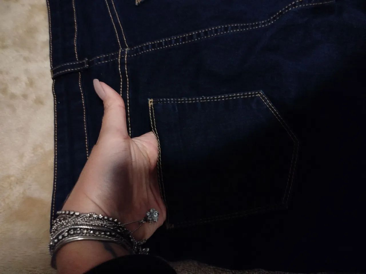 Calça jeans grávida 42  - Foto 4