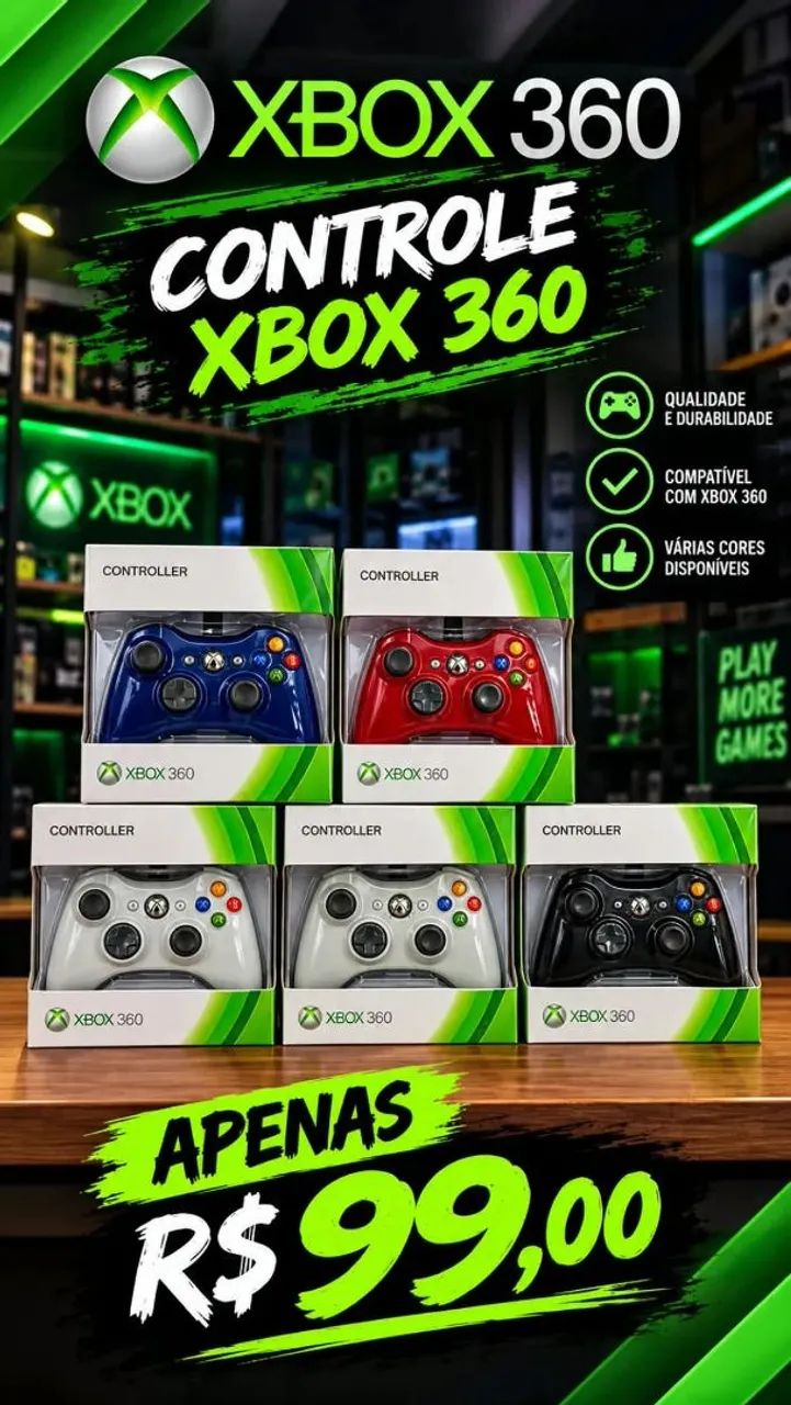 Controle Xbox 360 