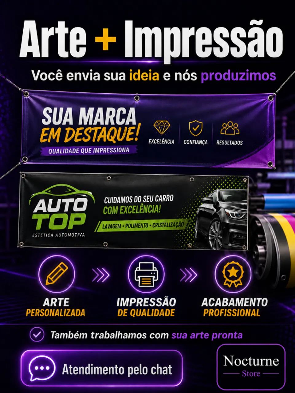 Banner e Faixa Personalizada | Impressão em Lona - Foto 3