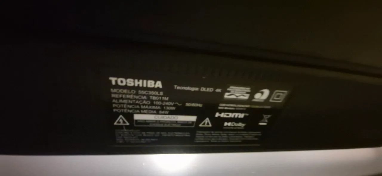 TV TOSHIBA 55" COM DEFEITO