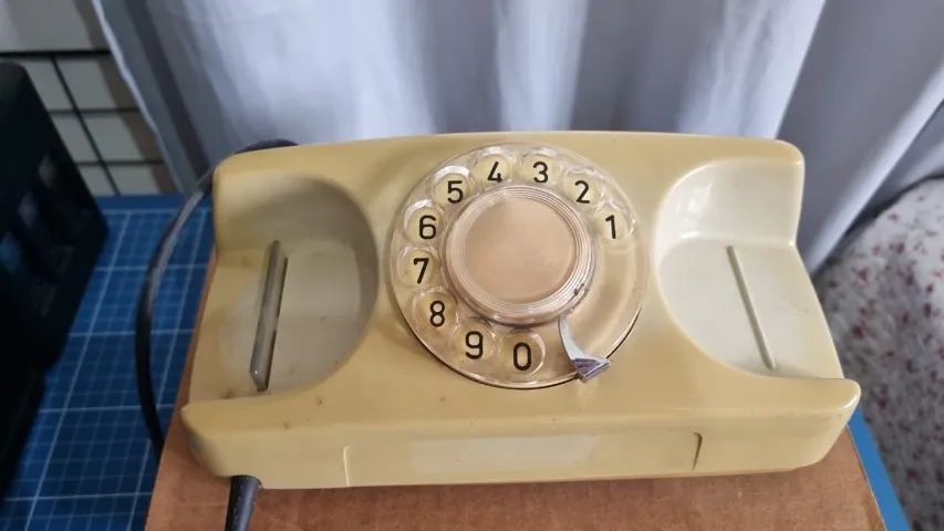 Telefone fixo antigo tijolinho de disco - Foto 6