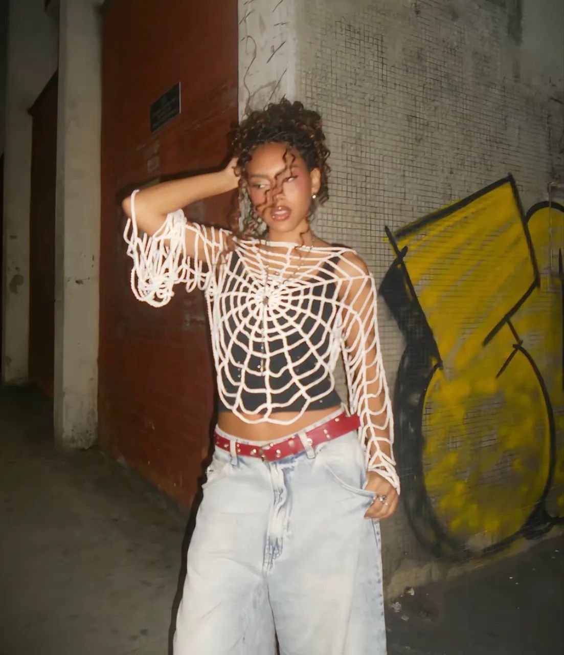 blusa de crochê Homem aranha 