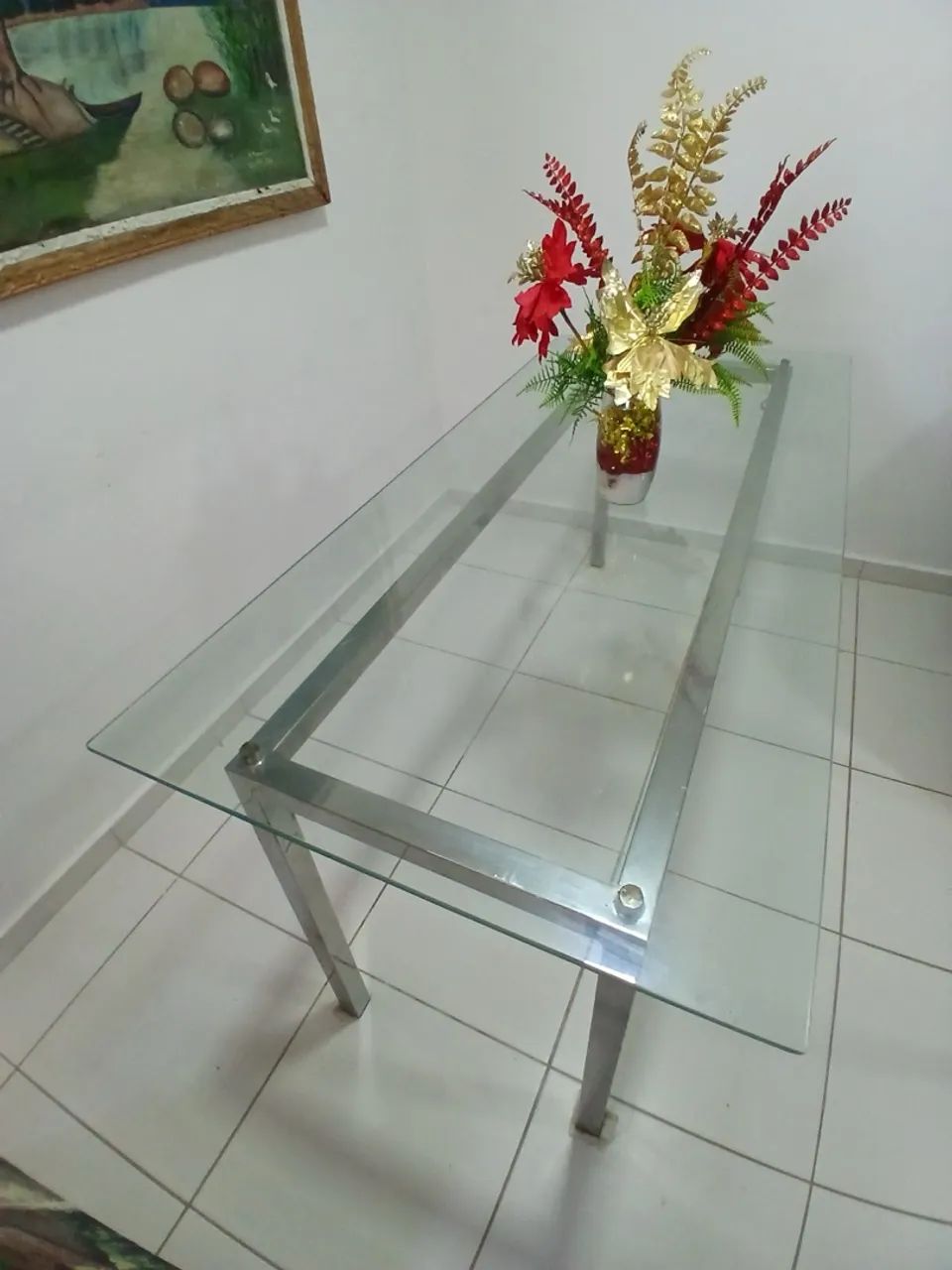 Mesa de Aço Inox e vidro - Foto 5