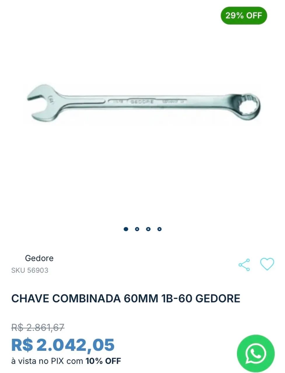 Chave de boca Combinada 60mm - Foto 4