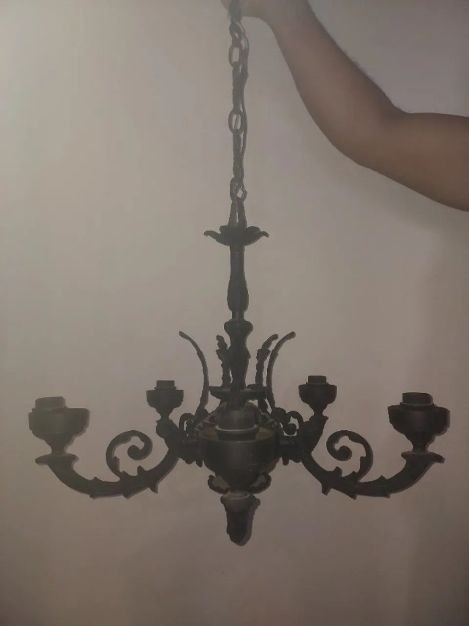 Lindo Lustre de Ferro Antigo - Rústico/ Clássico - Foto 2