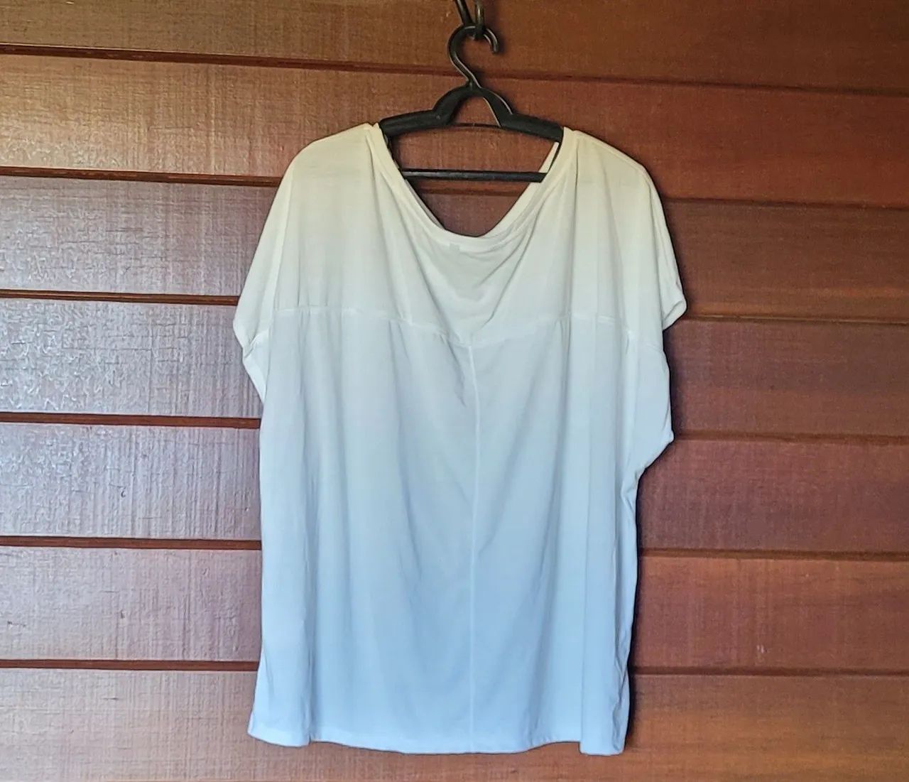 Blusa Branca Viva Plus Size - Tam 52 - Foto 5