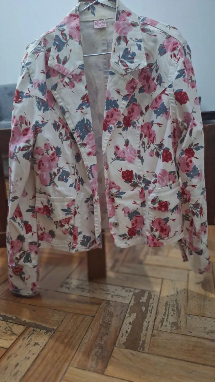Jaqueta Sarja Estampada - Desapego - Foto 5